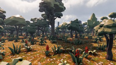 Sürdürülebilir kalkınma hedefleri, biyolojik çeşitlilik, büyüyen bir ekonomi ve ekoloji için grafiksel kaynaklar. 3B oluşturma ve düşük polyester