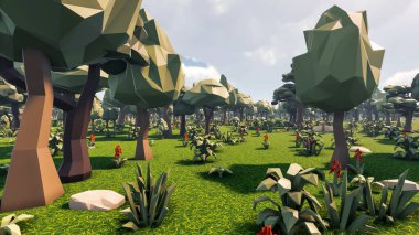 Sürdürülebilir kalkınma hedefleri, biyolojik çeşitlilik, büyüyen bir ekonomi ve ekoloji için grafiksel kaynaklar. 3B oluşturma ve düşük polyester