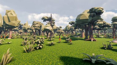 Sürdürülebilir kalkınma hedefleri, biyolojik çeşitlilik, büyüyen bir ekonomi ve ekoloji için grafiksel kaynaklar. 3B oluşturma ve düşük polyester