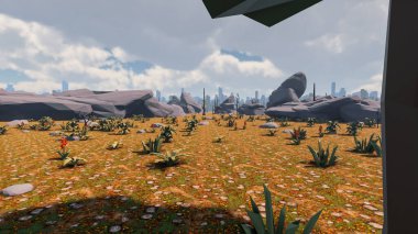 Sürdürülebilir kalkınma hedefleri, biyolojik çeşitlilik, büyüyen bir ekonomi ve ekoloji için grafiksel kaynaklar. 3B oluşturma ve düşük polyester