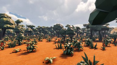 Sürdürülebilir kalkınma hedefleri, biyolojik çeşitlilik, büyüyen bir ekonomi ve ekoloji için grafiksel kaynaklar. 3B oluşturma ve düşük polyester