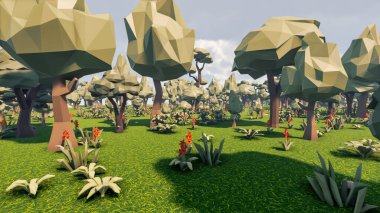 Sürdürülebilir kalkınma hedefleri, biyolojik çeşitlilik, büyüyen bir ekonomi ve ekoloji için grafiksel kaynaklar. 3B oluşturma ve düşük polyester