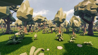 Sürdürülebilir kalkınma hedefleri, biyolojik çeşitlilik, büyüyen bir ekonomi ve ekoloji için grafiksel kaynaklar. 3B oluşturma ve düşük polyester