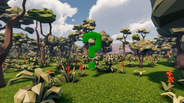 Sürdürülebilir kalkınma hedefleri, biyolojik çeşitlilik, büyüyen bir ekonomi ve ekoloji için grafiksel kaynaklar. 3B oluşturma ve düşük polyester