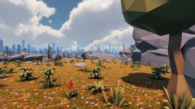 Sürdürülebilir kalkınma hedefleri, biyolojik çeşitlilik, büyüyen bir ekonomi ve ekoloji için grafiksel kaynaklar. 3B oluşturma ve düşük polyester