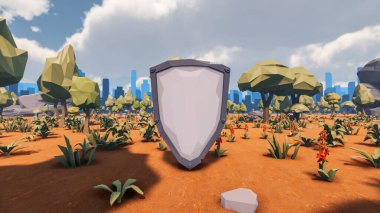 Sürdürülebilir kalkınma hedefleri, biyolojik çeşitlilik, büyüyen bir ekonomi ve ekoloji için grafiksel kaynaklar. 3B oluşturma ve düşük polyester