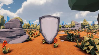 Sürdürülebilir kalkınma hedefleri, biyolojik çeşitlilik, büyüyen bir ekonomi ve ekoloji için grafiksel kaynaklar. 3B oluşturma ve düşük polyester