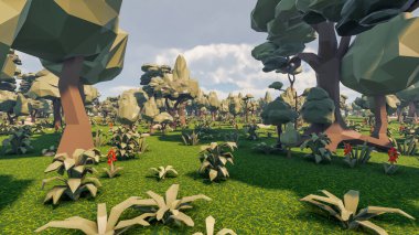 Sürdürülebilir kalkınma hedefleri, biyolojik çeşitlilik, büyüyen bir ekonomi ve ekoloji için grafiksel kaynaklar. 3B oluşturma ve düşük polyester