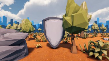 Sürdürülebilir kalkınma hedefleri, biyolojik çeşitlilik, büyüyen bir ekonomi ve ekoloji için grafiksel kaynaklar. 3B oluşturma ve düşük polyester