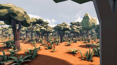 Sürdürülebilir kalkınma hedefleri, biyolojik çeşitlilik, büyüyen bir ekonomi ve ekoloji için grafiksel kaynaklar. 3B oluşturma ve düşük polyester