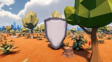 Sürdürülebilir kalkınma hedefleri, biyolojik çeşitlilik, büyüyen bir ekonomi ve ekoloji için grafiksel kaynaklar. 3B oluşturma ve düşük polyester