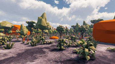 Sürdürülebilir kalkınma hedefleri, biyolojik çeşitlilik, büyüyen bir ekonomi ve ekoloji için grafiksel kaynaklar. 3B oluşturma ve düşük polyester