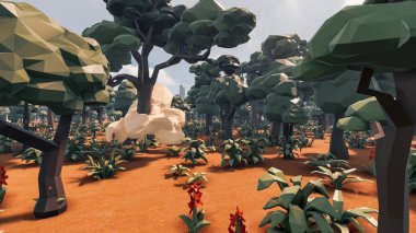 Sürdürülebilir kalkınma hedefleri, biyolojik çeşitlilik, büyüyen bir ekonomi ve ekoloji için grafiksel kaynaklar. 3B oluşturma ve düşük polyester