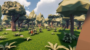 Sürdürülebilir kalkınma hedefleri, biyolojik çeşitlilik, büyüyen bir ekonomi ve ekoloji için grafiksel kaynaklar. 3B oluşturma ve düşük polyester