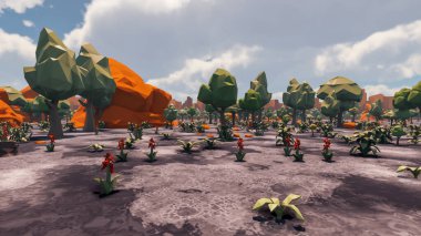 Sürdürülebilir kalkınma hedefleri, biyolojik çeşitlilik, büyüyen bir ekonomi ve ekoloji için grafiksel kaynaklar. 3B oluşturma ve düşük polyester