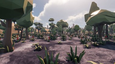 Sürdürülebilir kalkınma hedefleri, biyolojik çeşitlilik, büyüyen bir ekonomi ve ekoloji için grafiksel kaynaklar. 3B oluşturma ve düşük polyester