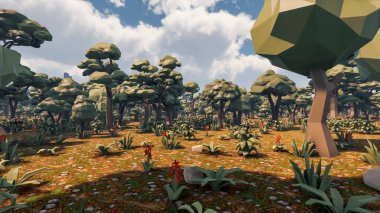 Sürdürülebilir kalkınma hedefleri, biyolojik çeşitlilik, büyüyen bir ekonomi ve ekoloji için grafiksel kaynaklar. 3B oluşturma ve düşük polyester