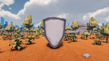 Sürdürülebilir kalkınma hedefleri, biyolojik çeşitlilik, büyüyen bir ekonomi ve ekoloji için grafiksel kaynaklar. 3B oluşturma ve düşük polyester