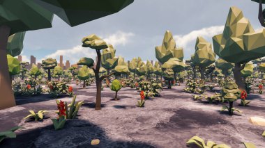 Sürdürülebilir kalkınma hedefleri, biyolojik çeşitlilik, büyüyen bir ekonomi ve ekoloji için grafiksel kaynaklar. 3B oluşturma ve düşük polyester