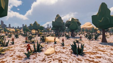 Sürdürülebilir kalkınma hedefleri, biyolojik çeşitlilik, büyüyen bir ekonomi ve ekoloji için grafiksel kaynaklar. 3B oluşturma ve düşük polyester