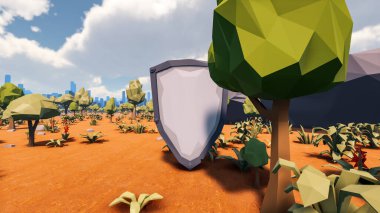 Sürdürülebilir kalkınma hedefleri, biyolojik çeşitlilik, büyüyen bir ekonomi ve ekoloji için grafiksel kaynaklar. 3B oluşturma ve düşük polyester