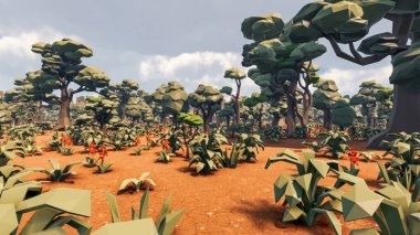 Sürdürülebilir kalkınma hedefleri, biyolojik çeşitlilik, büyüyen bir ekonomi ve ekoloji için grafiksel kaynaklar. 3B oluşturma ve düşük polyester