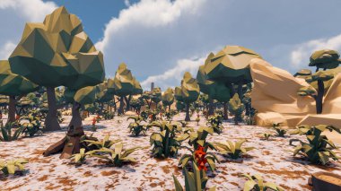 Sürdürülebilir kalkınma hedefleri, biyolojik çeşitlilik, büyüyen bir ekonomi ve ekoloji için grafiksel kaynaklar. 3B oluşturma ve düşük polyester