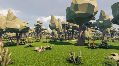 Sürdürülebilir kalkınma hedefleri, biyolojik çeşitlilik, büyüyen bir ekonomi ve ekoloji için grafiksel kaynaklar. 3B oluşturma ve düşük polyester