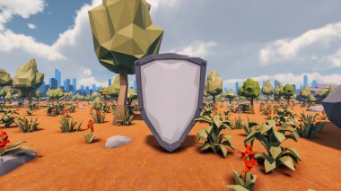 Sürdürülebilir kalkınma hedefleri, biyolojik çeşitlilik, büyüyen bir ekonomi ve ekoloji için grafiksel kaynaklar. 3B oluşturma ve düşük polyester