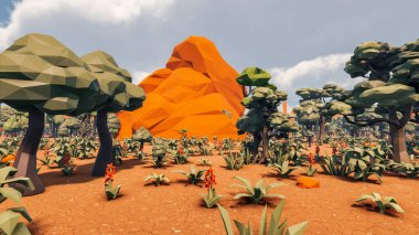 Sürdürülebilir kalkınma hedefleri, biyolojik çeşitlilik, büyüyen bir ekonomi ve ekoloji için grafiksel kaynaklar. 3B oluşturma ve düşük polyester