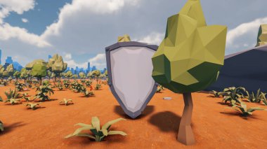 Sürdürülebilir kalkınma hedefleri, biyolojik çeşitlilik, büyüyen bir ekonomi ve ekoloji için grafiksel kaynaklar. 3B oluşturma ve düşük polyester