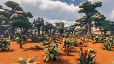 Sürdürülebilir kalkınma hedefleri, biyolojik çeşitlilik, büyüyen bir ekonomi ve ekoloji için grafiksel kaynaklar. 3B oluşturma ve düşük polyester