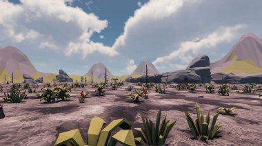 Sürdürülebilir kalkınma hedefleri, biyolojik çeşitlilik, büyüyen bir ekonomi ve ekoloji için grafiksel kaynaklar. 3B oluşturma ve düşük polyester