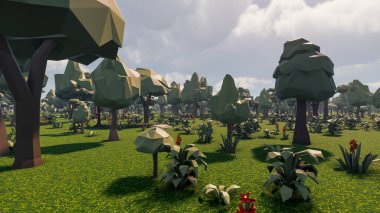 Sürdürülebilir kalkınma hedefleri, biyolojik çeşitlilik, büyüyen bir ekonomi ve ekoloji için grafiksel kaynaklar. 3B oluşturma ve düşük polyester