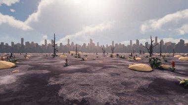 Sürdürülebilir kalkınma hedefleri, biyolojik çeşitlilik, büyüyen bir ekonomi ve ekoloji için grafiksel kaynaklar. 3B oluşturma ve düşük polyester