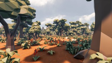 Sürdürülebilir kalkınma hedefleri, biyolojik çeşitlilik, büyüyen bir ekonomi ve ekoloji için grafiksel kaynaklar. 3B oluşturma ve düşük polyester