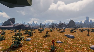 Sürdürülebilir kalkınma hedefleri, biyolojik çeşitlilik, büyüyen bir ekonomi ve ekoloji için grafiksel kaynaklar. 3B oluşturma ve düşük polyester