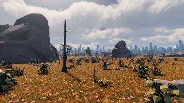 Sürdürülebilir kalkınma hedefleri, biyolojik çeşitlilik, büyüyen bir ekonomi ve ekoloji için grafiksel kaynaklar. 3B oluşturma ve düşük polyester