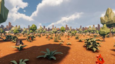 Sürdürülebilir kalkınma hedefleri, biyolojik çeşitlilik, büyüyen bir ekonomi ve ekoloji için grafiksel kaynaklar. 3B oluşturma ve düşük polyester