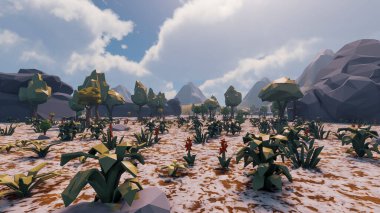 Sürdürülebilir kalkınma hedefleri, biyolojik çeşitlilik, büyüyen bir ekonomi ve ekoloji için grafiksel kaynaklar. 3B oluşturma ve düşük polyester