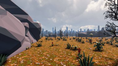 Sürdürülebilir kalkınma hedefleri, biyolojik çeşitlilik, büyüyen bir ekonomi ve ekoloji için grafiksel kaynaklar. 3B oluşturma ve düşük polyester