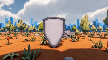 Sürdürülebilir kalkınma hedefleri, biyolojik çeşitlilik, büyüyen bir ekonomi ve ekoloji için grafiksel kaynaklar. 3B oluşturma ve düşük polyester