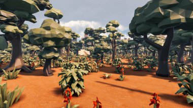 Sürdürülebilir kalkınma hedefleri, biyolojik çeşitlilik, büyüyen bir ekonomi ve ekoloji için grafiksel kaynaklar. 3B oluşturma ve düşük polyester