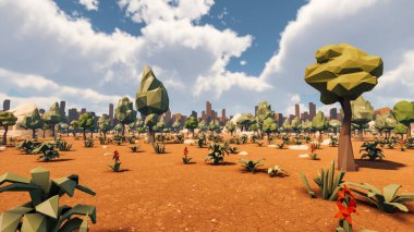 Sürdürülebilir kalkınma hedefleri, biyolojik çeşitlilik, büyüyen bir ekonomi ve ekoloji için grafiksel kaynaklar. 3B oluşturma ve düşük polyester