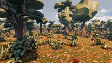 Sürdürülebilir kalkınma hedefleri, biyolojik çeşitlilik, büyüyen bir ekonomi ve ekoloji için grafiksel kaynaklar. 3B oluşturma ve düşük polyester