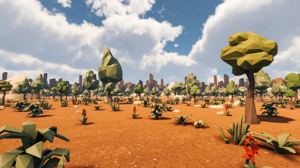 Sürdürülebilir kalkınma hedefleri, biyolojik çeşitlilik, büyüyen bir ekonomi ve ekoloji için grafiksel kaynaklar. 3B oluşturma ve düşük polyester