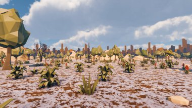 Sürdürülebilir kalkınma hedefleri, biyolojik çeşitlilik, büyüyen bir ekonomi ve ekoloji için grafiksel kaynaklar. 3B oluşturma ve düşük polyester