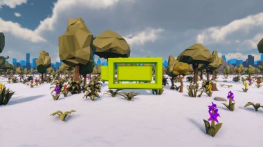 Sürdürülebilir kalkınma hedefleri için grafiksel kaynaklar biyolojik çeşitlilik büyüyen bir ekonomi ve ekoloji 3D yorumlama ve düşük polyester