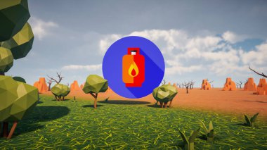 Sürdürülebilir kalkınma hedefleri, biyolojik çeşitlilik, büyüyen bir ekonomi ve ekoloji için grafiksel kaynaklar. 3B oluşturma ve düşük polyester