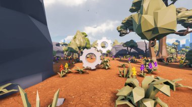 Sürdürülebilir kalkınma hedefleri için grafiksel kaynaklar biyolojik çeşitlilik büyüyen bir ekonomi ve ekoloji 3D yorumlama ve düşük polyester